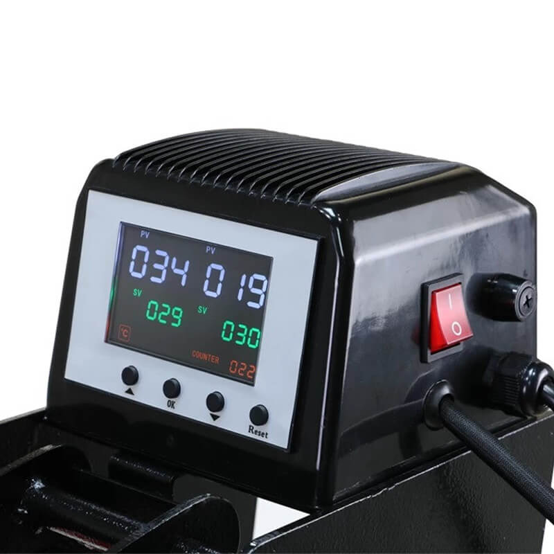 Prensa de transferencia térmica hidráulica de apertura semiautomática